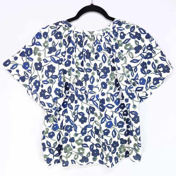 Velvet By Graham & Spencer Peasant Blouse Women’s XS Cotton Floral Boho Chic - Picture 2 of 11